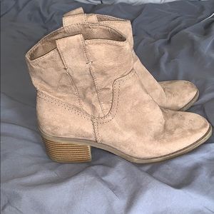 Tan Suede Booties